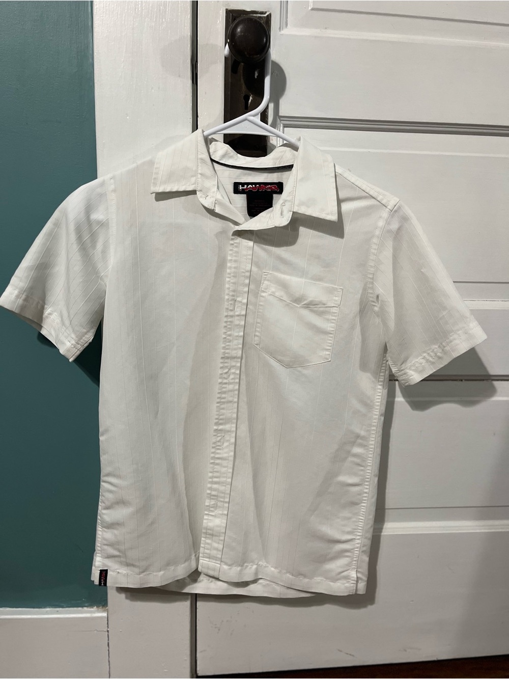 Tony Hawk White Short-Sleeve Button-Down Shirt